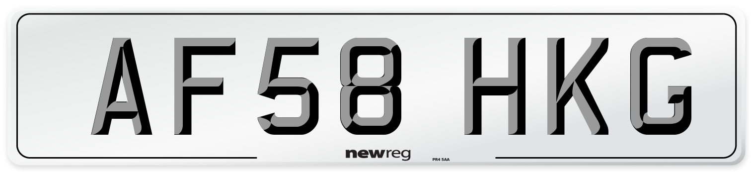 AF58 HKG Number Plate from New Reg